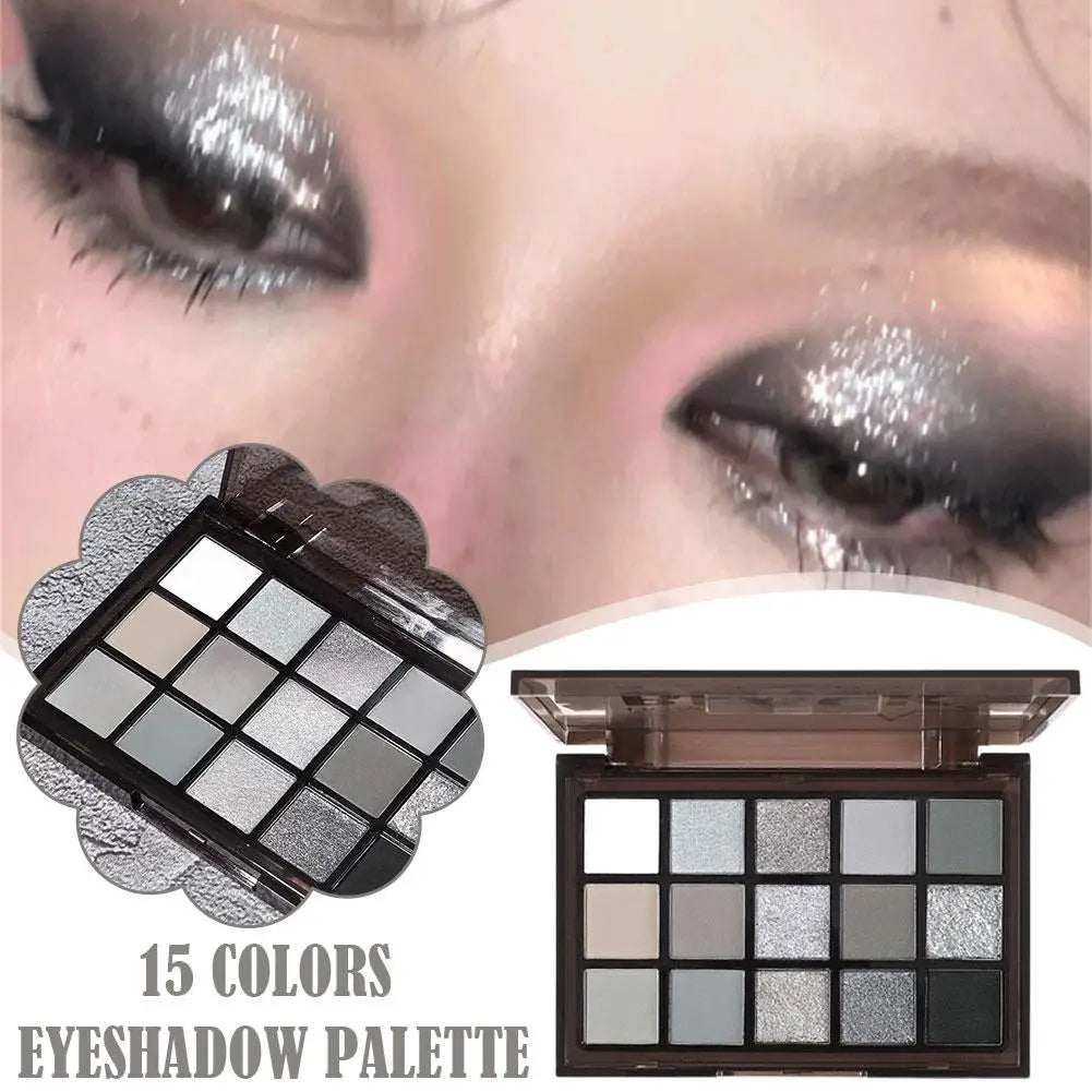 Paleta de 15 Sombras Mate y Perladas - Larga Duración