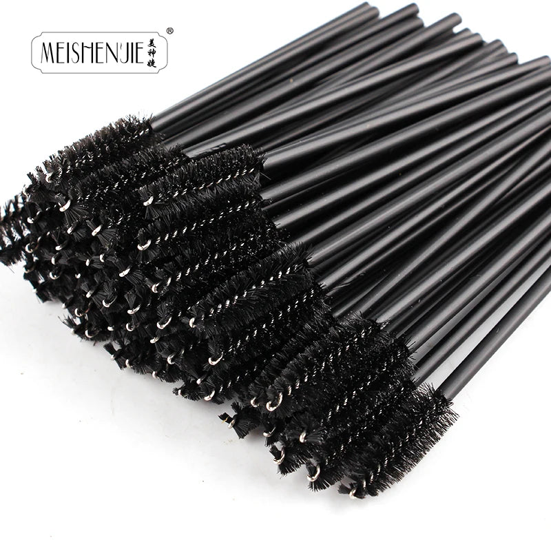 Cepillos Desechables para Pestañas y Cejas - 50 Piezas Aplicador Máscara y Extensiones
