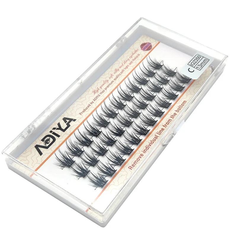 Pestañas Postizas en Racimo 36 Piezas - Extensión DIY Natural 10-15mm Curva C / D Efecto Ojo Grande