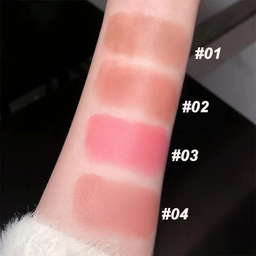 Barra de Rubor Cremoso 2 en 1 con Esponja - Rubor en Barra Larga Duración Acabado Natural para Mejillas y Labios