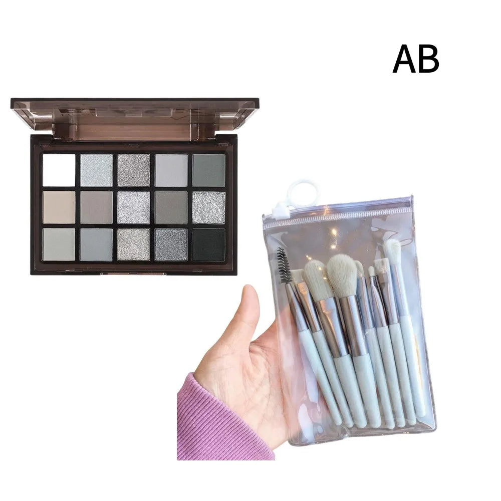 Paleta de 15 Sombras Mate y Perladas - Larga Duración