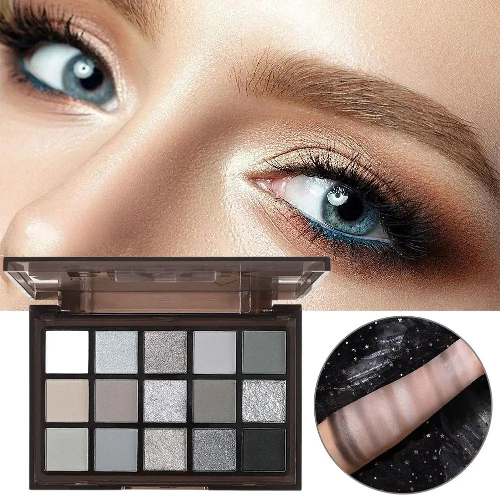 Paleta de 15 Sombras Mate y Perladas - Larga Duración