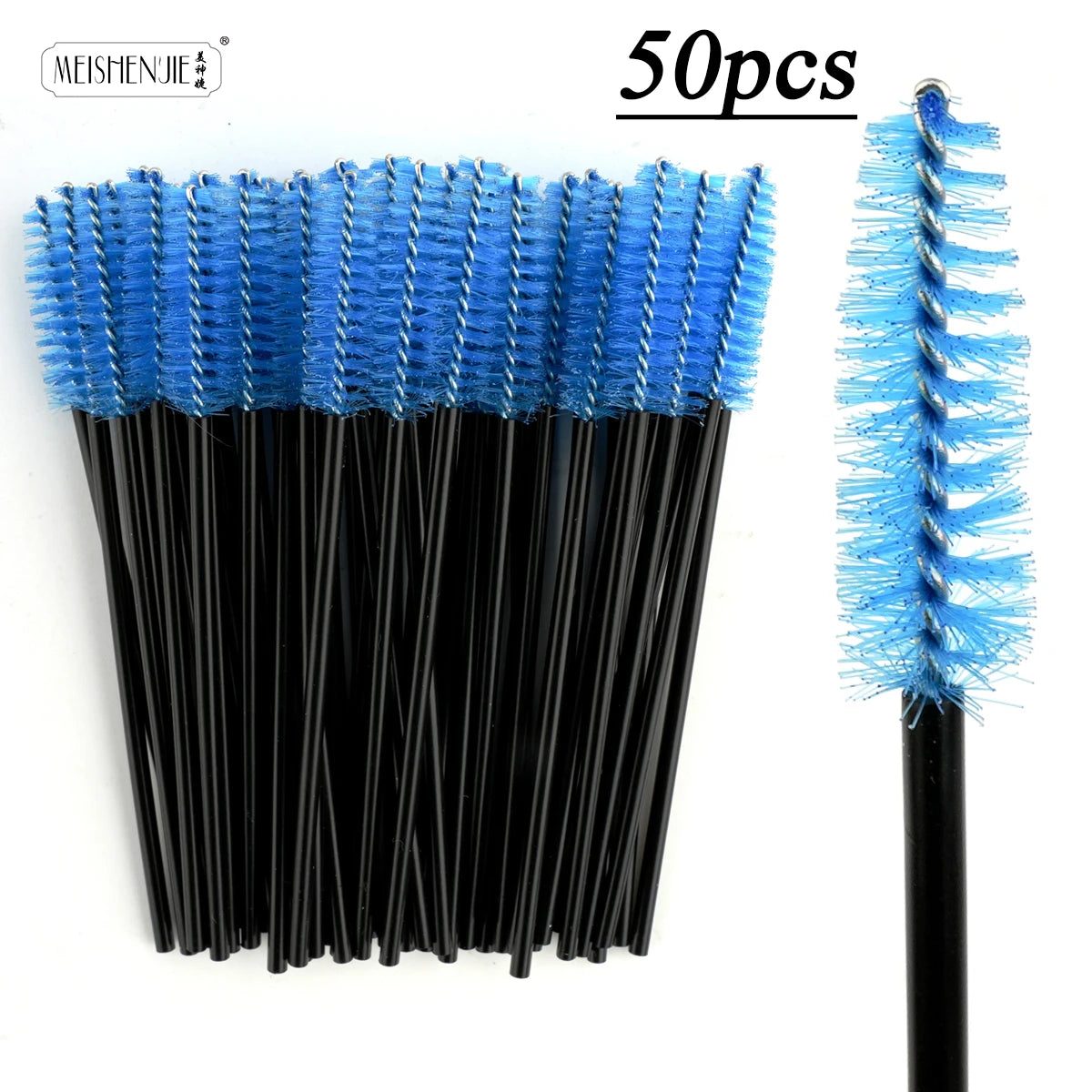 Cepillos Desechables para Pestañas y Cejas - 50 Piezas Aplicador Máscara y Extensiones